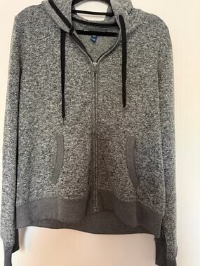 Prince & Fox Gray Marled Fleece Lined Full Zip Hoodie XL